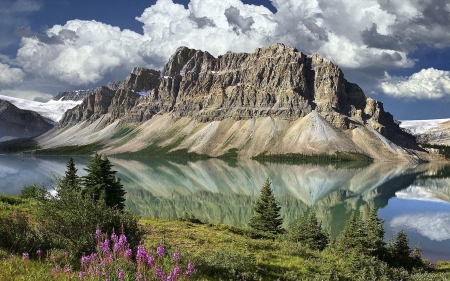 Bow Lake, Banff Nat'l Park, Alberta, Canada - canada, lake, mountain, reflection