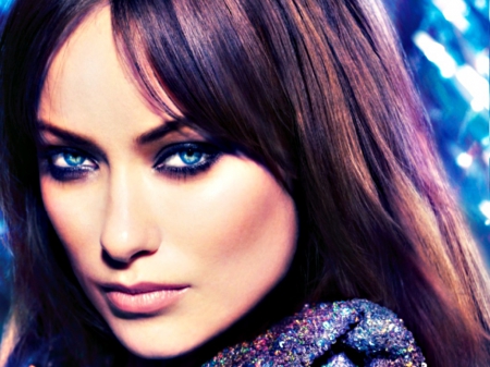 Olivia Wilde - beauty, actress, olivia wilde, girl, glitter, woman, blue, eyes