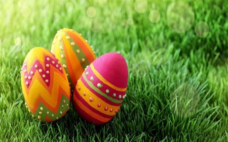 Eggs - easter, blessed easter, eggs, colorful