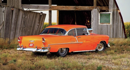 1955-Bel-Air - orange, classic, blown, gm