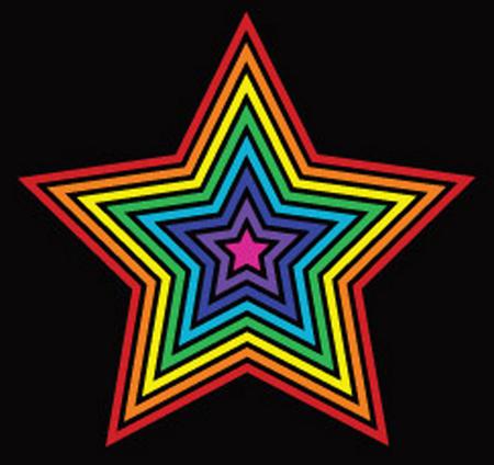 Star - colorful, star, abstract