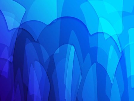 Blue Abstract - blue shades, arches, overlapping