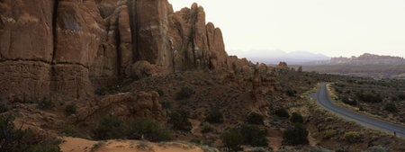 rocks and road - mountains, wallpaper