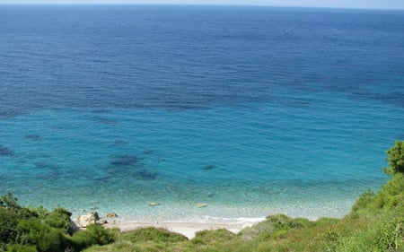 Small Wonderfull Beach - beach, swimming, water, greece, widescreen, wonderfull, samos, sea, small, europe