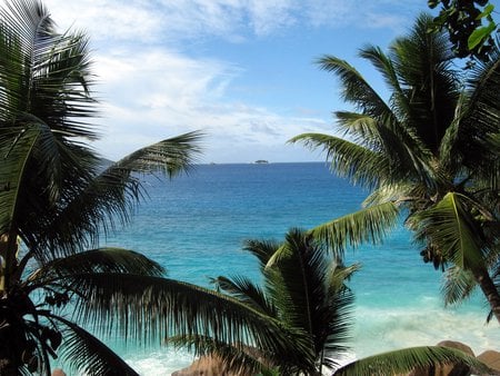 View of Cocos Islands - cocos islands, palm trees, tropical, ocean