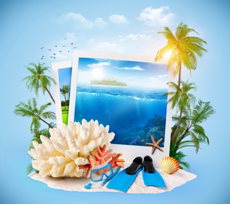 ♥Summer Vacation♥ - palms, tropical, summer, vacation, sea