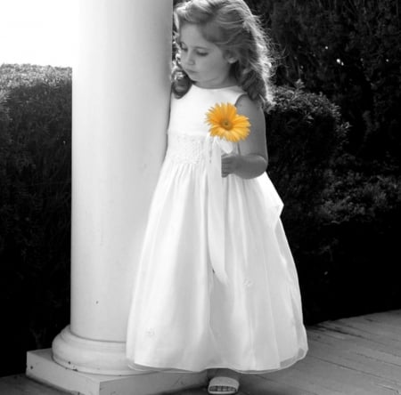 Innocence - white, cool, people, photography, childs, flower