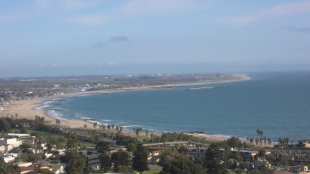 View of Ventura, California - sky, ocean, california, buildings, ventura