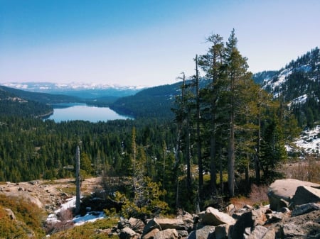 Donner Pass - lake, forest, cool, fun, nature, mountain