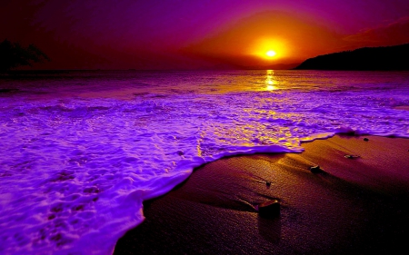 BRAND NEW DAY AWAITS... - sky, beach, sunrise, sea, waves