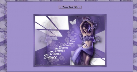 DANCE WITH ME - white, purple, dance, female, butterflies