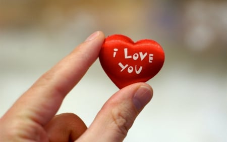 I love you - hand, love, heart, red