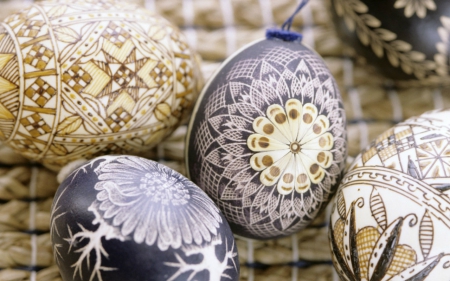 Painted eggs - eggs, easter, art, painted