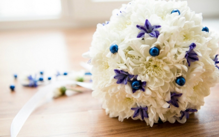 Bouquet - flowers, bouquet, white, petals