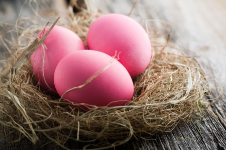 ♥Easter Eggs♥ - eggs, easter, nest, holiday, pink