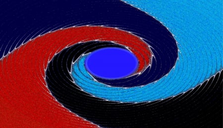 Blue Hole - hole, spiral, colors, blue