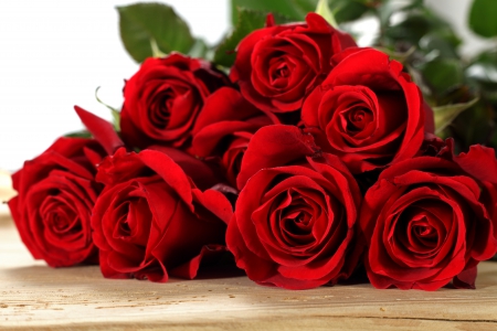 â™¥Red Rosesâ™¥ - bouquet, flowers, roses, red