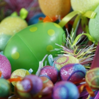 Colorful Easter Basket Eggs