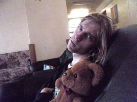 Kurt Cobain - tie, bear, teddy, bow