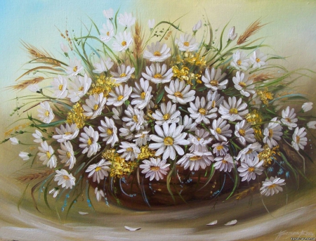 Painting - flowers, still life, painting, soft