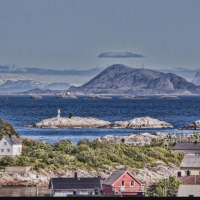 beautiful northern seaside village hdr