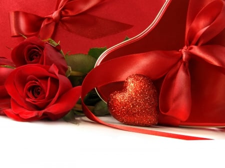 Gift with love 4u - love, passion, roses, heart, red