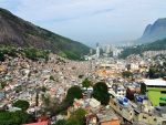 mountainside favela in rio de janeito brazil