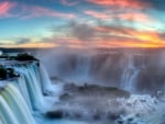 Sunset Over Iguazu Waterfalls