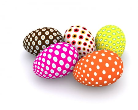 Polka dots eggs - eggs, style, art, dotted