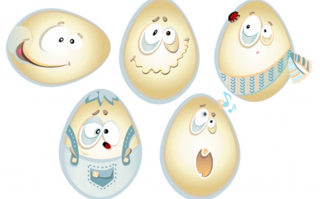 Happy Easter - easter, funny, eggs, art