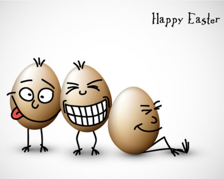 Happy Easter - easter, funny, eggs, cute