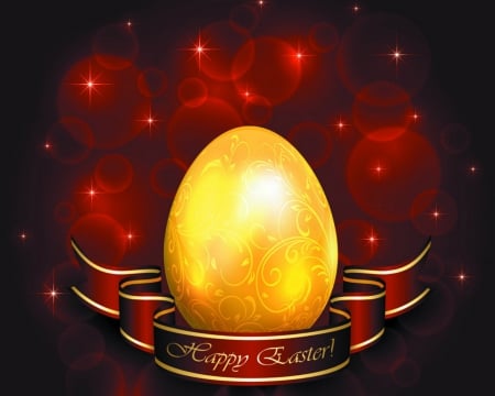 Happy Easter - easter, eggs, sparks, art