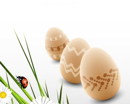 Easter eggs - easter, bugs, eggs, art