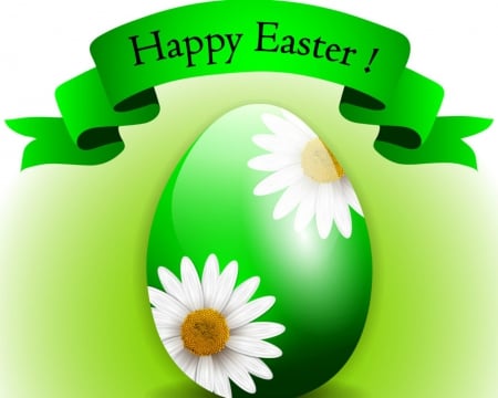 Happy easter - easter, green, art, egg