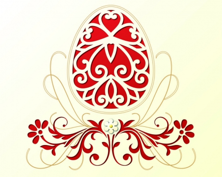 Easter egg - easter, egg, vector, art