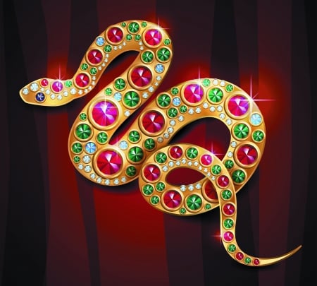 ♥Jewelry Snake♥ - sparkle, snake, jewelry, gold, jem, diamonds