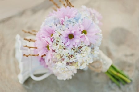 Wedding Bouquet - wedding, beautiful flowers, gerbera, bride, bouquet, soft colors, soft pastel