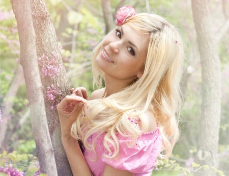 Beautiful Smile ♥ - beautiful, photography, girl, beauty, spring, flower, pink, smile, woman, softness