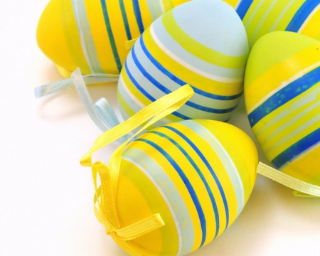 Easter Eggs - eggs, Easter, painted, stripes