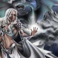 Sorceress And Dragon