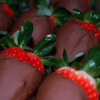 Chocolate and strawberries