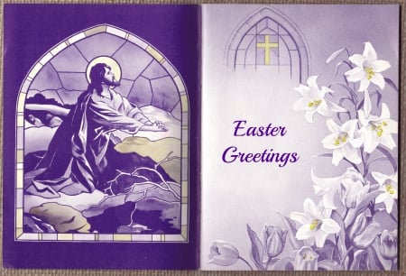 Easter Greetings! - lilies, cross, Easter Lilies, Easter, Jesus