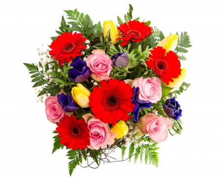 â™¥Bouquet of Flowersâ™¥ - gerbera, colorful, bouquet, flowers, rose