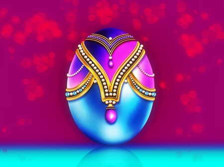 Happy Easter - pearls, egg, happy easter, beads