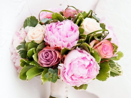 Bouquet - peonies, bouquets, roses, bouquet, peonie, flowers, rose, flower