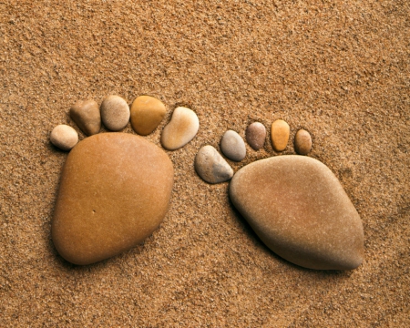 Stone feet - sands, stone, brown, feet