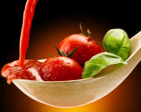 Red tomato - red, food, tomato, sauce