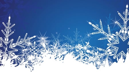 Winter Vector 2 - snowflakes, winter, graphics, shapes, vector, blue