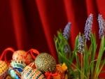 Easter Eggs and Grape Hyacinth