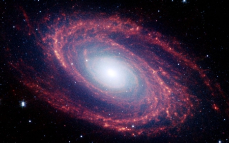 big spiral galaxy - hubble, photo, red, image